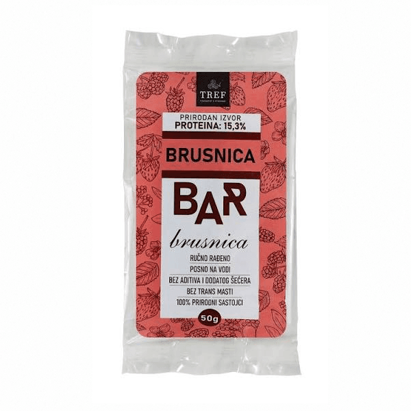 Bar Brusnica 50g Tref