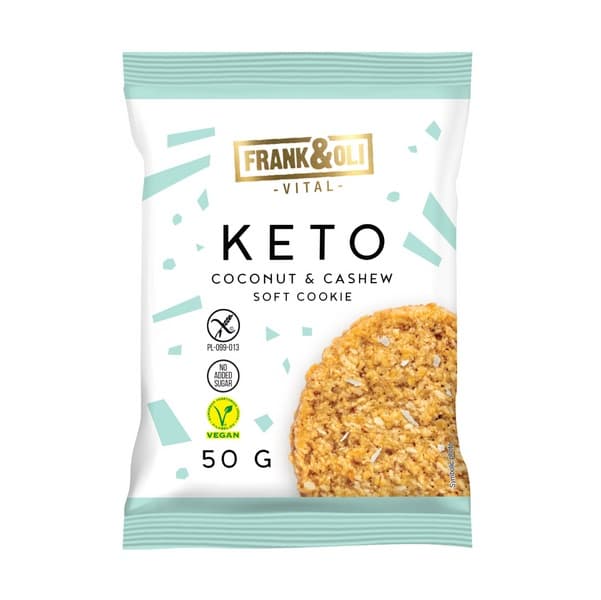KETO kolačić sa kokosom i indijskim orahom 50g FRANK & OLI