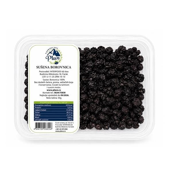 Sušena borovnica 50g Plavo