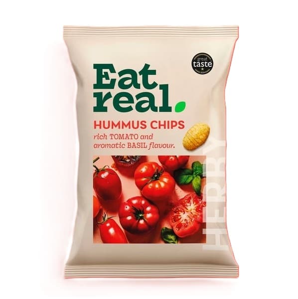 Chips od hummusa sa paradajzom i bosiljkom, 45 g EAT REAL