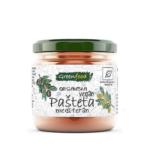 Greenfood Organska mediteranska vegan pašteta 185g Eurozrno