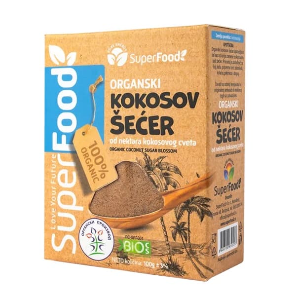 Kokosov šećer organski 400g SUPER FOOD