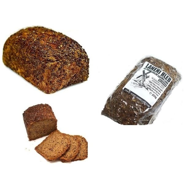Laneni hleb sa proklijalim zrnima lana bez kvasca 350g