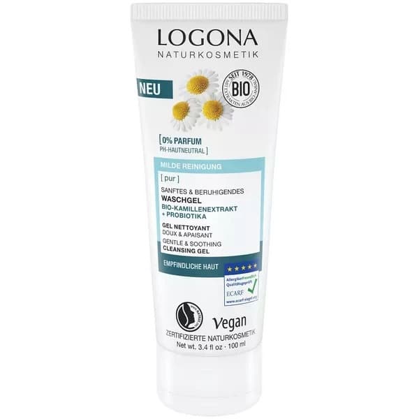 Logona PUR gel za čišćenje lica kamilica 100ml