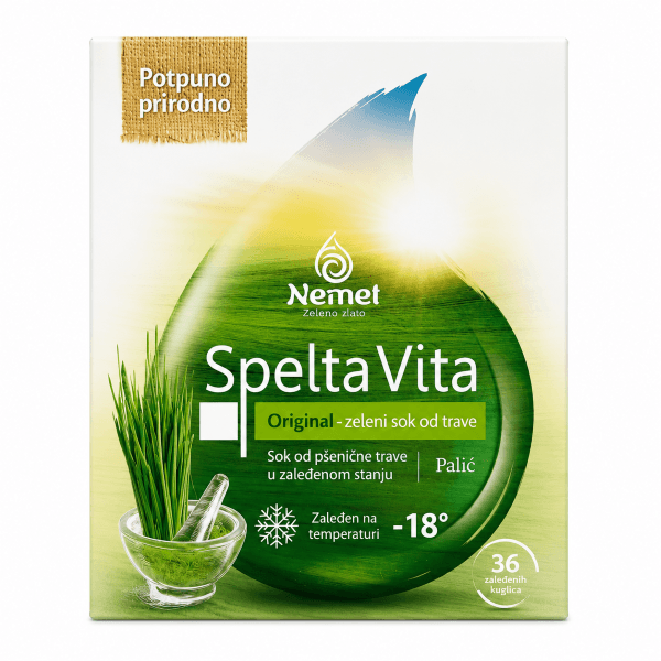 Original zeleni sok od žita, zaleđen 400G -36 kuglica Spelta Vita