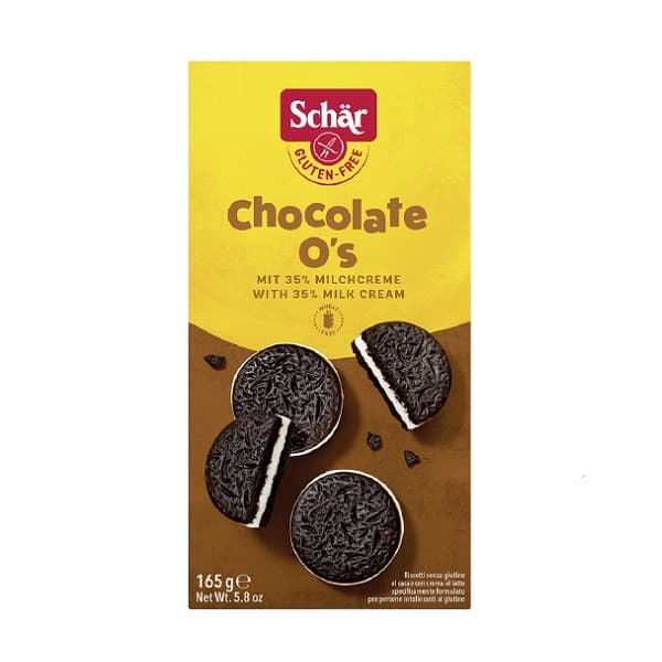 Schar Chocolate o's biskvit sa mlečnim punjenjem bez glutena 165g