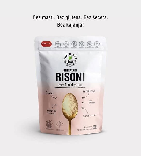 Shirataki nudle Risoni 250g Nutrifit