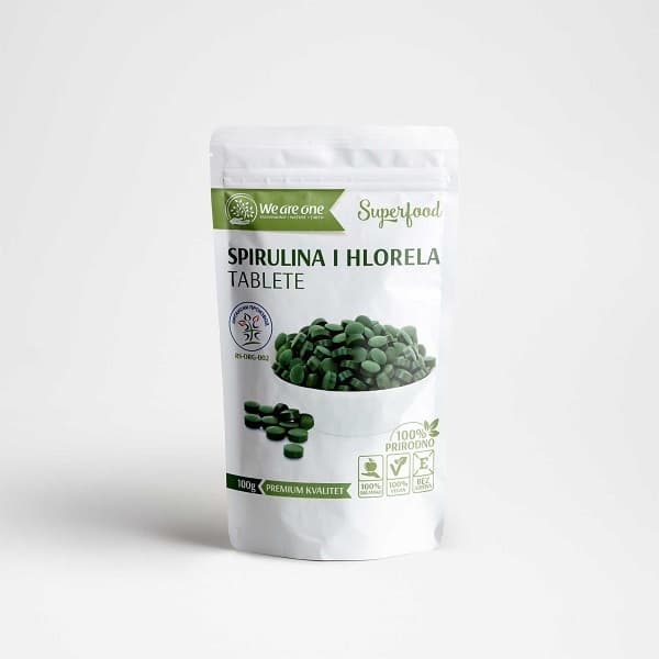 Spirulina i hlorela tablete 100g We are one