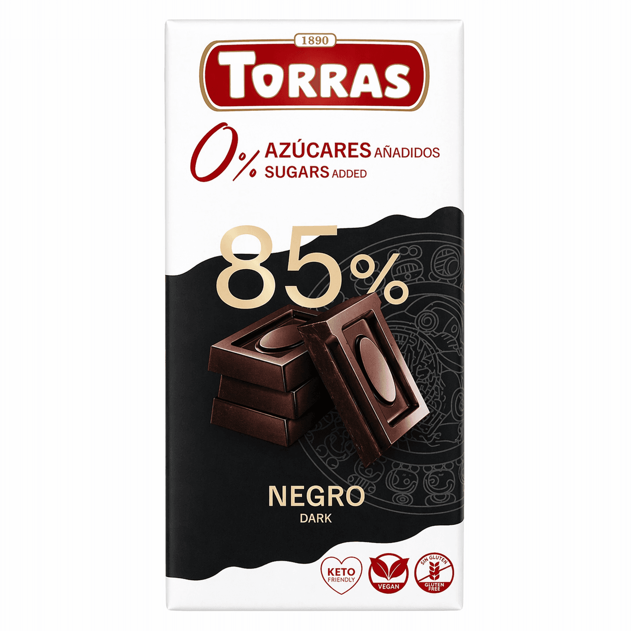Tamna čokolada 85% kakao bez šećera i glutena 75g Torras