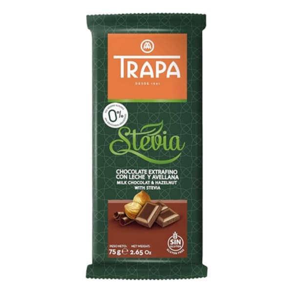 Trapa mlečna čokolada sa lešnikom sa zaslađivačem 75g