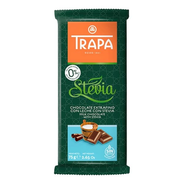 Trapa mlečna čokolada sa zaslađivačem 75g