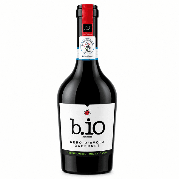 Vino crveno organski kaberne D'avola 0,75l Cevico