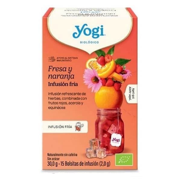 Yogi Tea Strawberry Orange cold brew organic čaj 27g